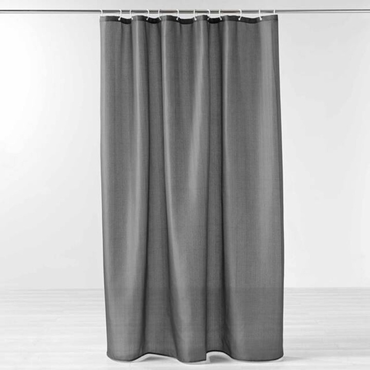 Poliészter zuhanyfüggöny YALINE, 180 x 200 cm - szürke