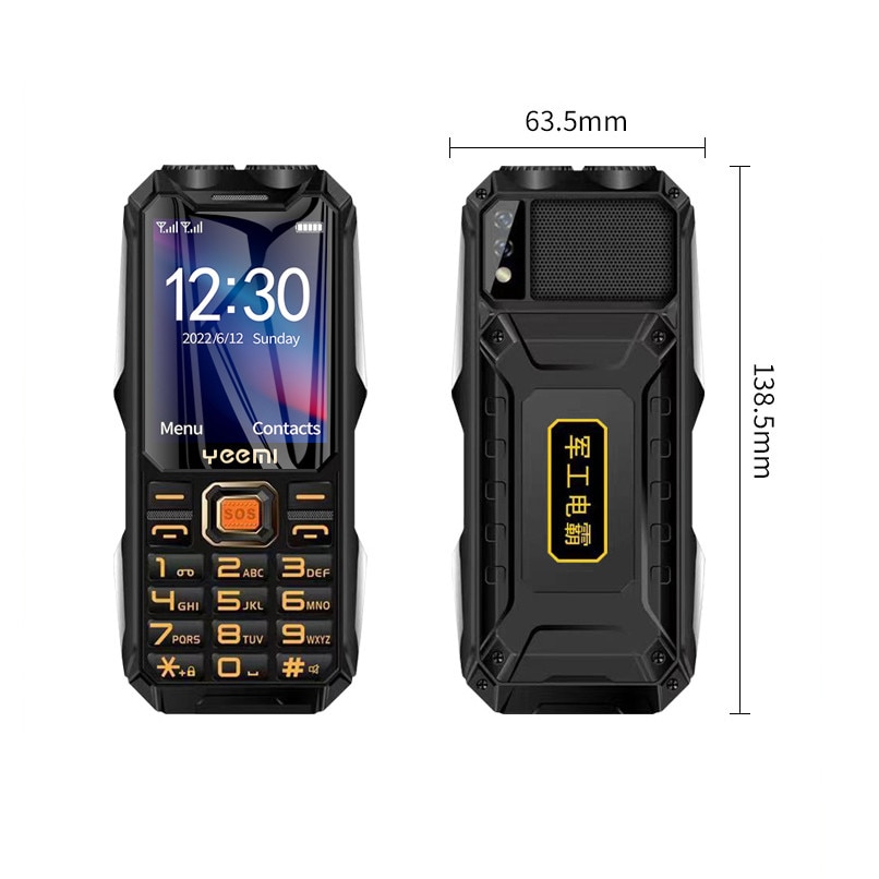 Telefon Mobil Q8-1, Butoane Mari, Lanterna Dubla, Dual SIM, Negru