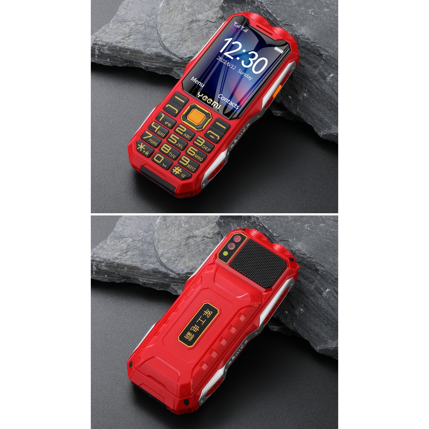 Telefon Mobil Q8-1, Butoane Mari, Lanterna Dubla, Dual SIM, Negru