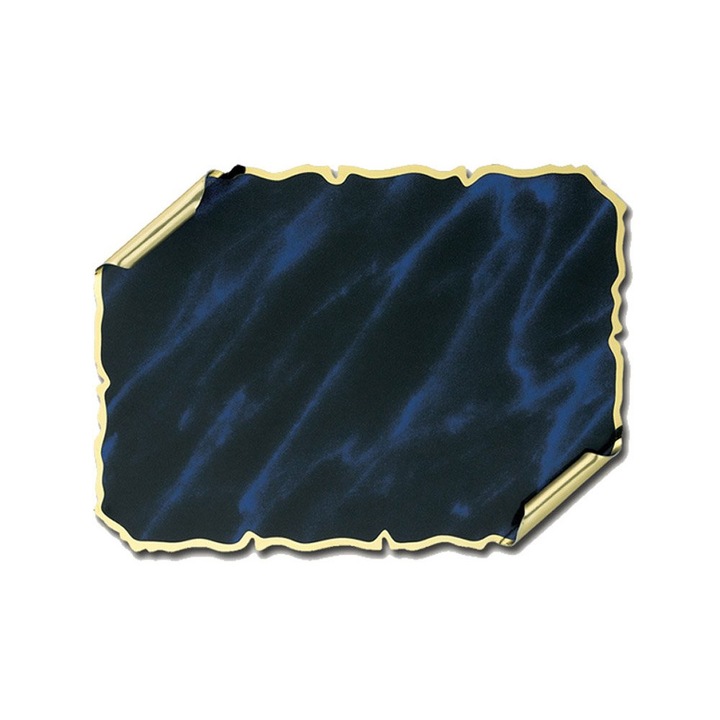 Placheta aluminiu albastra colt indoit G191, 13x8, 5cm