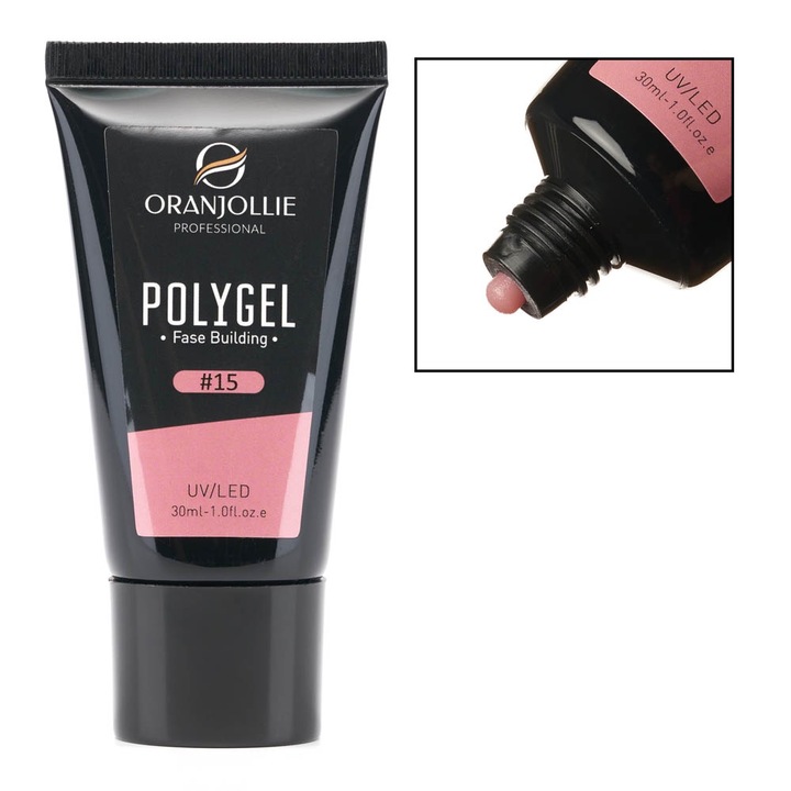 Polygel Constructie Unghii, UV/LED, Nuanta Nr.15, 30 ml