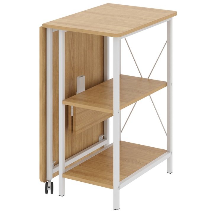 Maclean Loft MC-411W íróasztal, 107 x 45 x 75 cm, bézs