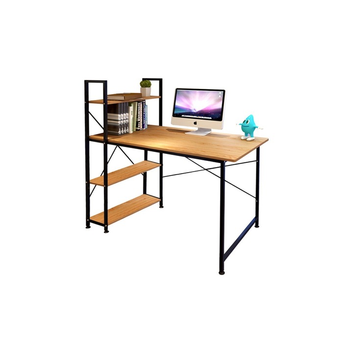 Birou, Pako World, B-0174, Negru, 120x64x120 cm