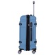 Troler marime L, 75x50x35 cm, Extensibil, 4 roti duble cu rotatie 360°, ABS rezistent, cu margini antisoc, Albastru deschis, 6819, W.ZCKISS