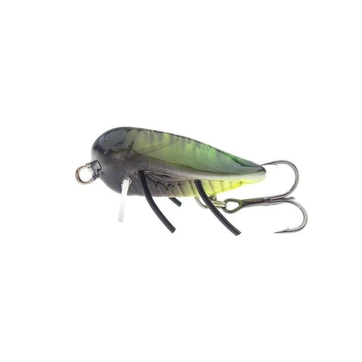 Vobler de suprafata Gloog Wioslak 35F, 3.5cm, 2.5g, Floating, culoarea FL (Fluo) pentru pescuitul la clean, pastrav, biban sau stiuca