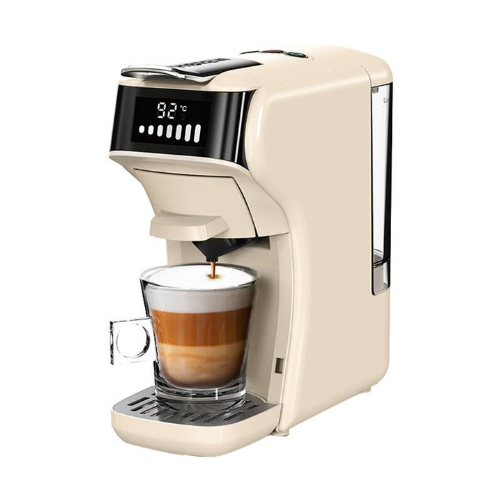 Универсална машина за еспресо 5in1 HiBREW H1B, 20 бара, 1450W, 210 мл, Съвместима с Nespresso капсули, Dolce Gusto, KCup, ESE сашета и смляно кафе, Бяла