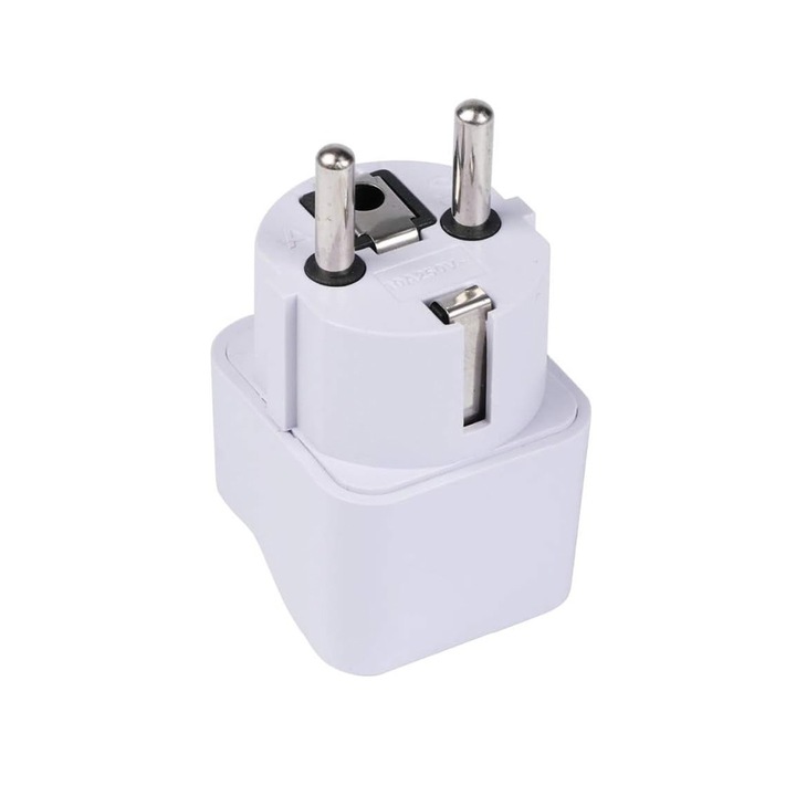 Utazási adapter UK / US / AU - EU dugó Techsuit fehér