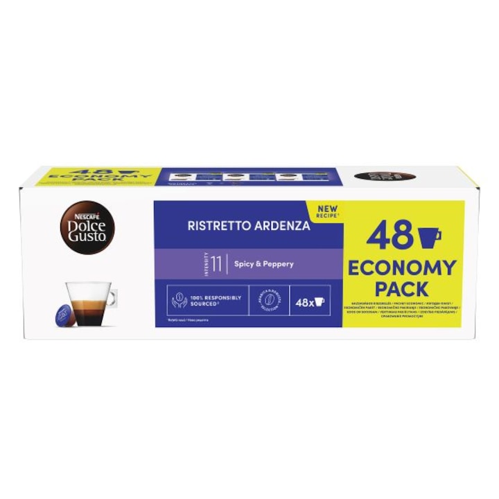 Пакет капсули 48 кафе напитки, NESCAFÉ DOLCE GUSTO, Ristretto Ardenza Economy pack, 312 g