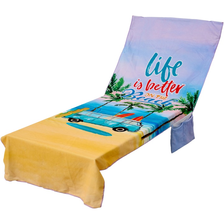 Кърпа за шезлонг Heinner Home Travel, 74 x 207 см, 100% полиестер, 230 GSM