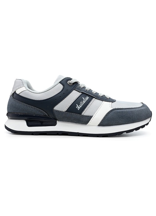 Pantofi sport de barbati,Cu insertii de plasa,B4010, Albastru deschis