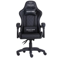 Scaun Gaming Quattro Gaming, Zenga, negru, reglare spatar