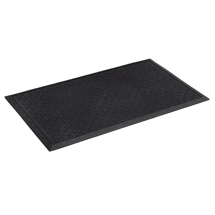 Lábtörlő 45 x 75 cm, Soft Step, Csúszásmentes, Újrahasznosított anyag, Fekete