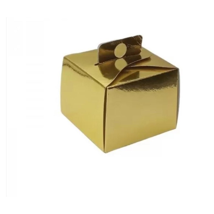 Set 100 Cutii pentru tort aurii, din carton 10, 5cm x10, 5cm