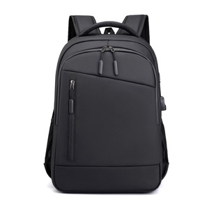 Rucsac multifunctional, rezistent la apa, cu port de incarcare USB si mufa pentru casti, smart casual, compartiment pentru laptop pana la 15.6 inchi, Negru, 44x30x18 cm