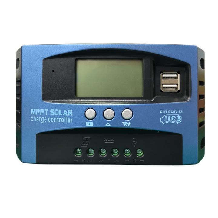 Controler Solar, MPPT / PWM 100A cu Ecran LCD, Dual USB si Protectie Inteligenta