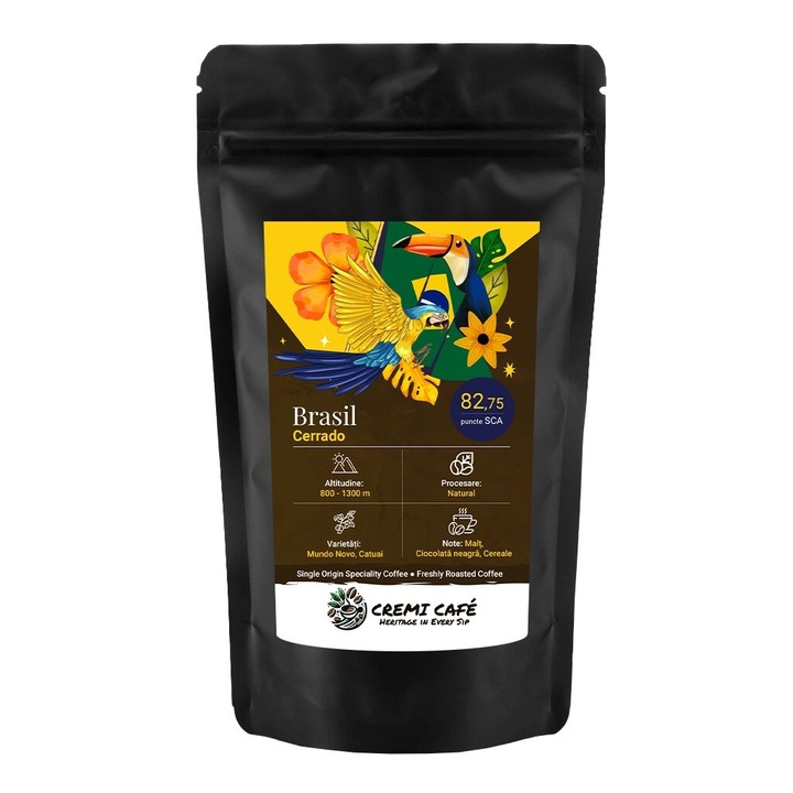 Cafea boabe de specialitate Brasil Cerrado Dulce NY2 17/18, Cremi Café, 1 Kg