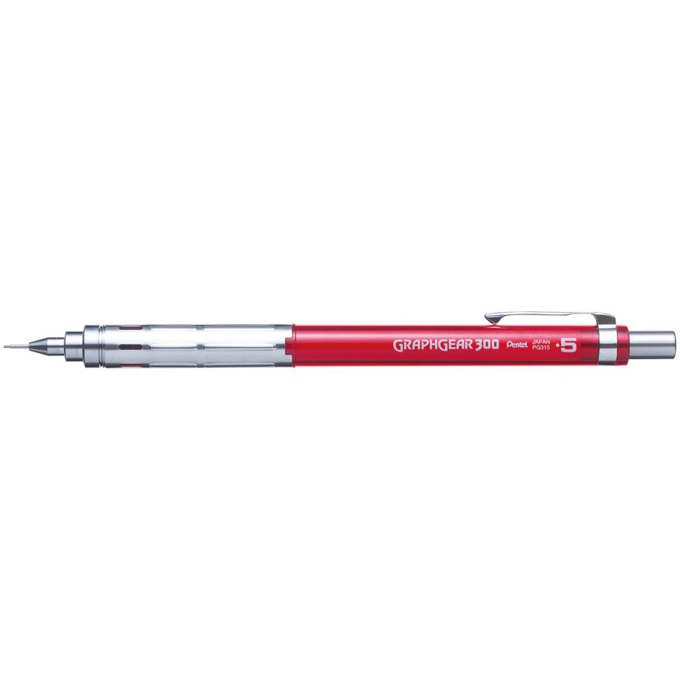 Creion mecanic Pentel Graphgear 300, 0.5 mm, rosu