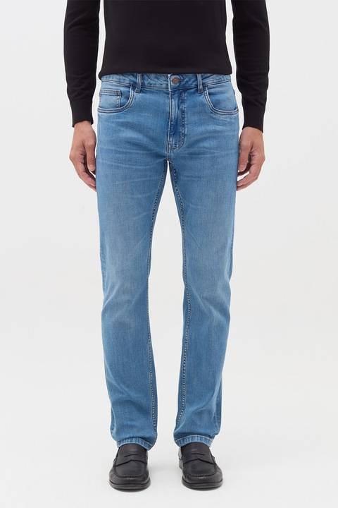 OVS, Blugi regular fit, Albastru inchis, S-M