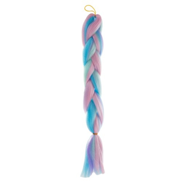 Extensii Par Soulima, Fibra Sintetica, Multicolor, 60cm