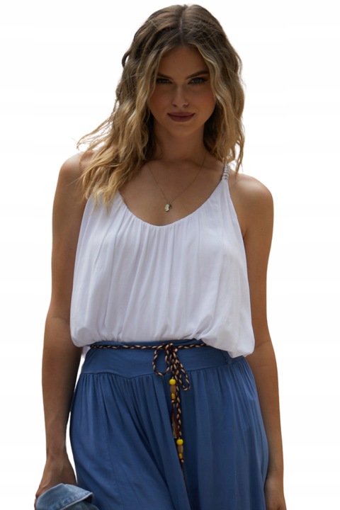 Дамски потник, Oh Bella, Вискоза, Бял