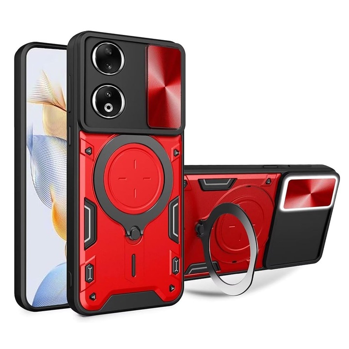 Кейс за Honor X7b / X7b 5G / 90 SMART - Techsuit CamGuard Pro - Червен