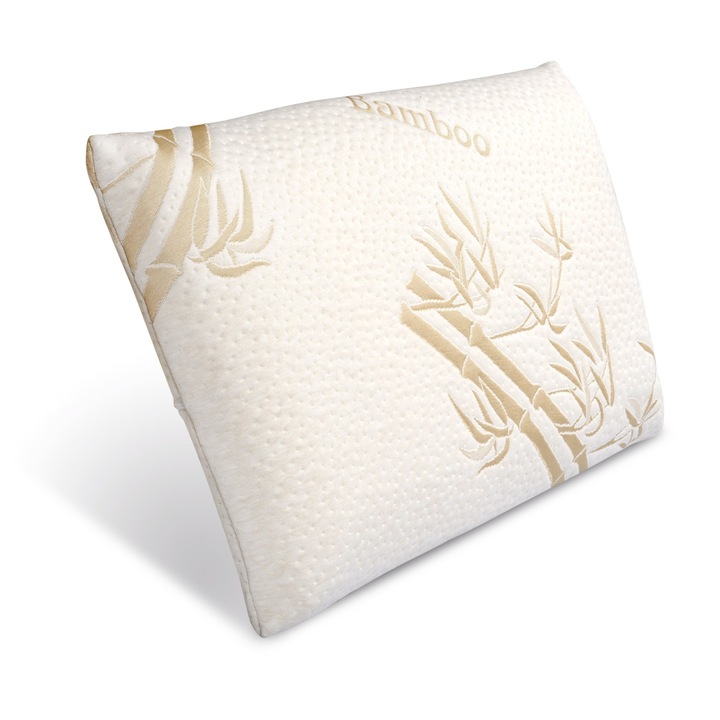 Perna Ortopedica AIO Factory, Memory Foam, Bambus, 70x36cm