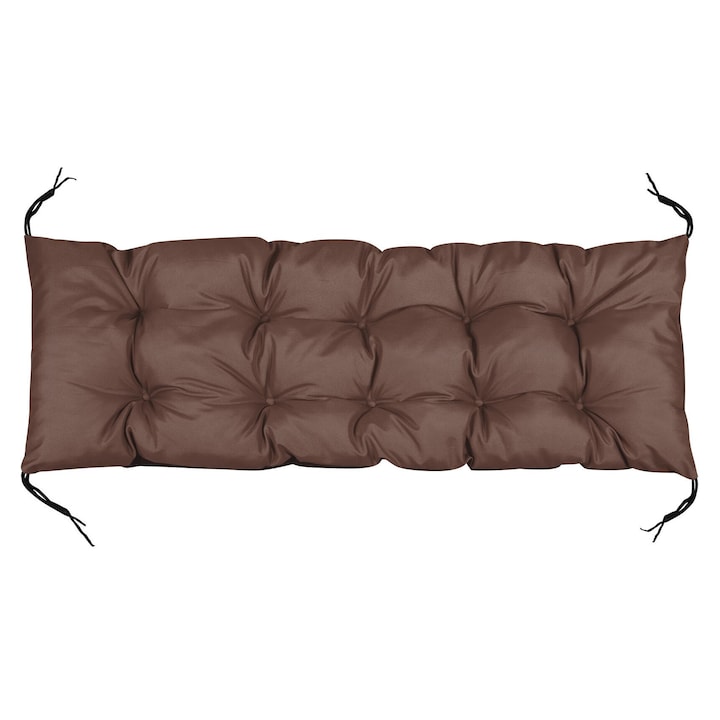 Perna decorativa pentru banca AIO Factory, PVC, 120x40 cm, Maro