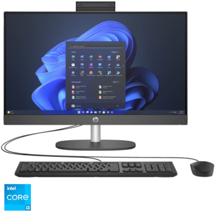 Настолен компютър HP ProOne 240 G10 All-in-One с процесор Intel Core i3-N300 до 3,80 GHz, 23,8", Full HD, 8GB DDR4, 256GB SSD, Intel UHD Graphics, Windows 11 Pro, черен