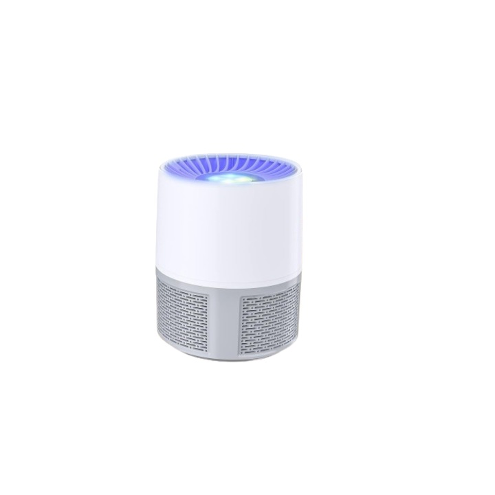 Лампа против комари, USB електрически капан за комари, Aparatoo, бяло и сиво