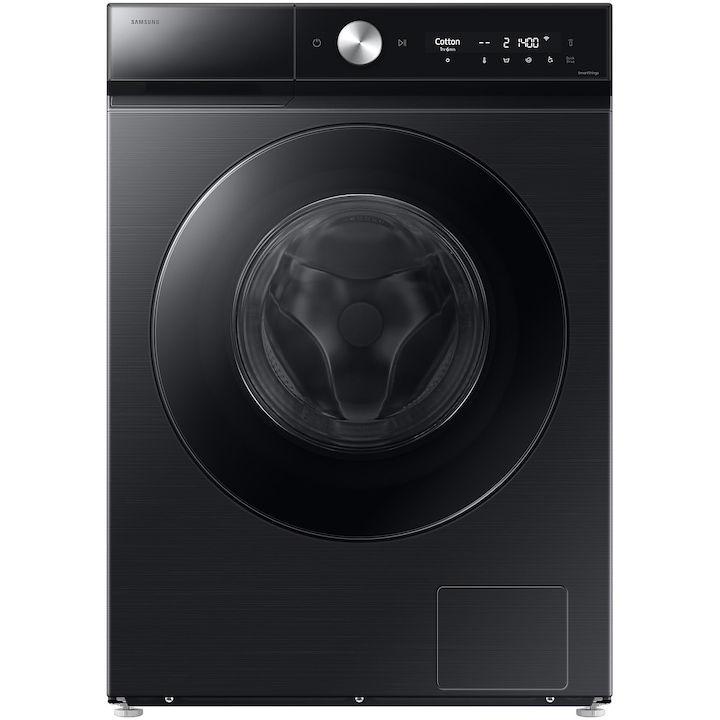 Пералня със сушилня Samsung Bespoke AI WD11DB8B85GBU4, Пране 11 кг, Сушене 6 кг, 1400 об/мин, Клас D, AI Wash, Auto Dispense, AI Ecobubble, AI Control, Quick Bubble 39 min, WiFi, Черен