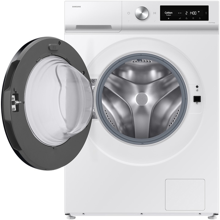 Masina de spalat rufe cu uscator Samsung Bespoke AI WD11DB7B85GWU4, Spalare 11 kg, Uscare 6 kg, 1400 RPM, Clasa D, AI Wash, Auto Dispense, AI Ecobubble, AI Control, Super speed 39 min, WiFi, Alb