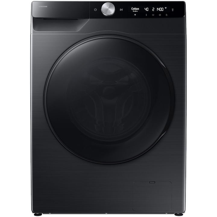 Пералня със сушилня Samsung WD90DG6B85BBU4, Пране 9 кг, Сушене 6 кг, 1400 об/мин, Клас D, AI Wash, Auto Dispense, AI Ecobubble, AI Control, Super speed 39 min, WiFi, Черен
