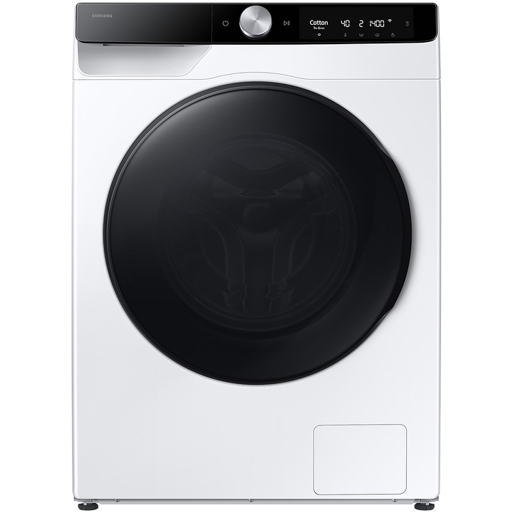 Пералня със сушилня Samsung WD90DG6B85BKU4, Пране 9 кг, Сушене 6 кг, 1400 об/мин, Клас D, AI Wash, Auto Dispense, AI Ecobubble, AI Control, Super speed 39 min, WiFi, Бял