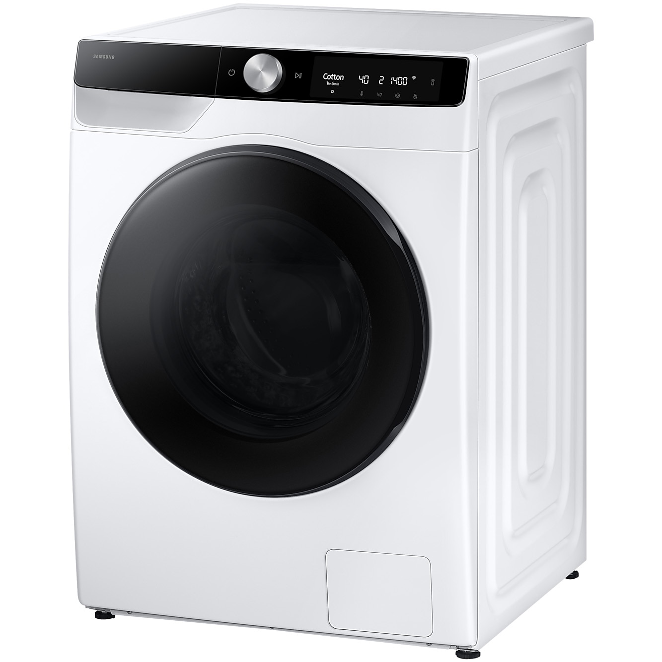 Masina de spalat rufe cu uscator Samsung WD90DG6B85BKU4, Spalare 9 kg, Uscare 6 kg, 1400 RPM, Clasa D, AI Wash, Auto Dispense, AI Ecobubble, AI Control, Super speed 39 min, WiFi, Alb