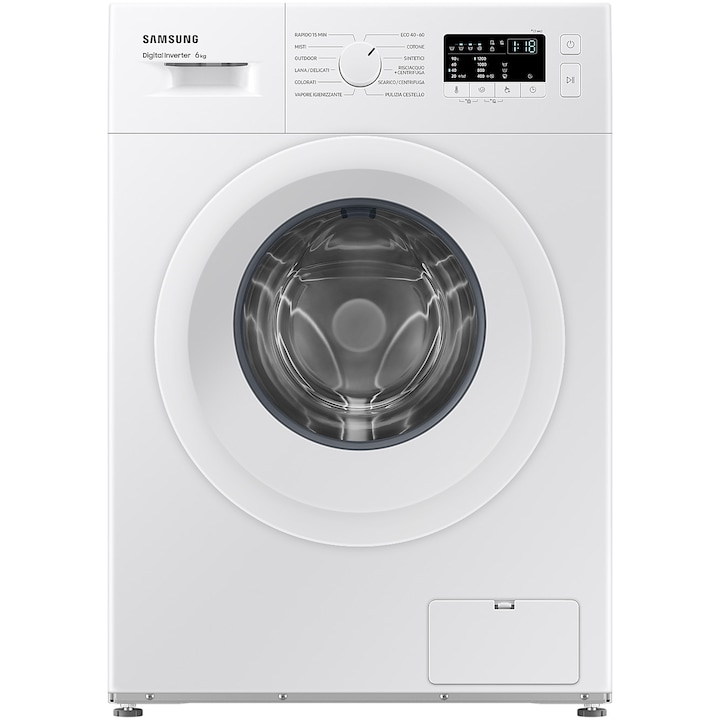 Пералня Samsung WW60A3120WE/LE, 6 кг, 1200 об/мин, Клас C, Hygiene Steam, Quick Wash 15 min, Бял