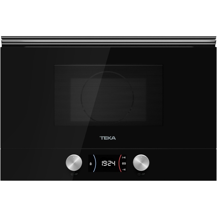 Cuptor cu microunde Teka ML 8220 BIS L BK, 22 l, Digital, 850 W, Panou de control electronic cu timer digital, Grill rabatabil, Negru