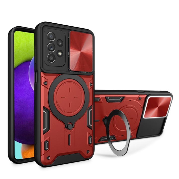 Samsung Galaxy A52 4G / A52 5G / A52s 5G kompatibilis tok - Techsuit CamGuard Pro - piros