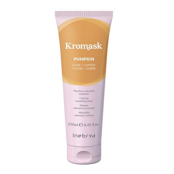 Inebrya Kromask Coloring Nourishing Mask masca hranitoare cu pigmenti colorati pentru revigorarea culorii Pumpkin 250 ml