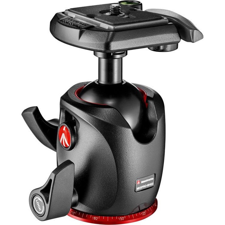 Cap trepied Manfrotto MHXPRO-BHQ2, 10kg, 11.5cm, cu sistem de blocare panoramica, set cu placuta 200PL