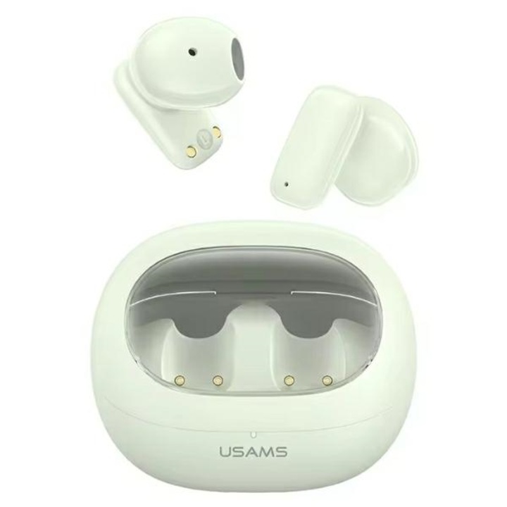 Usams TWS TD Series Vezeték nélküli fülhallgató, Bluetooth 5.3, 13mm, zöld