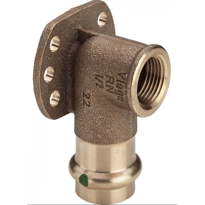 Cot cu conectori pentru perete, Viega, 18mm x GW 1/2"