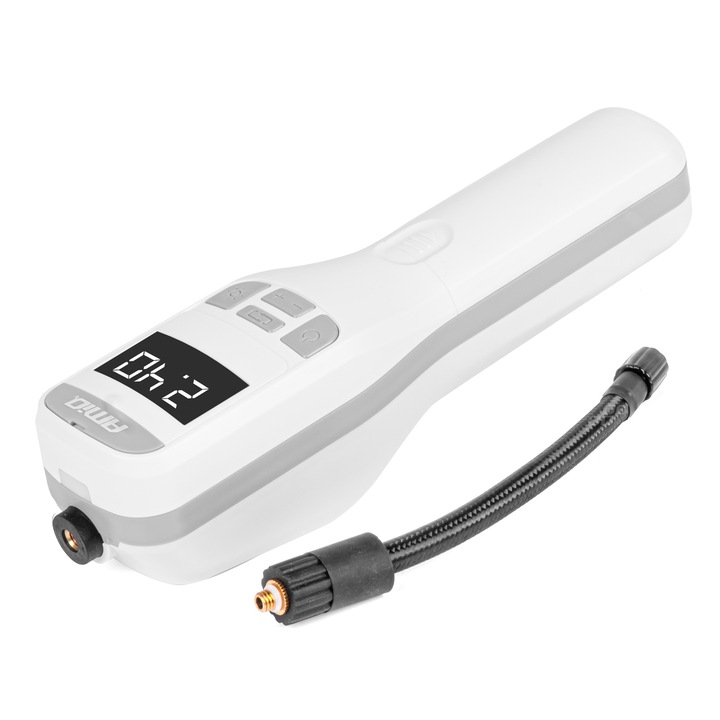 Compresor auto portabil 40W baterie incorporata 2000mAh, Alb