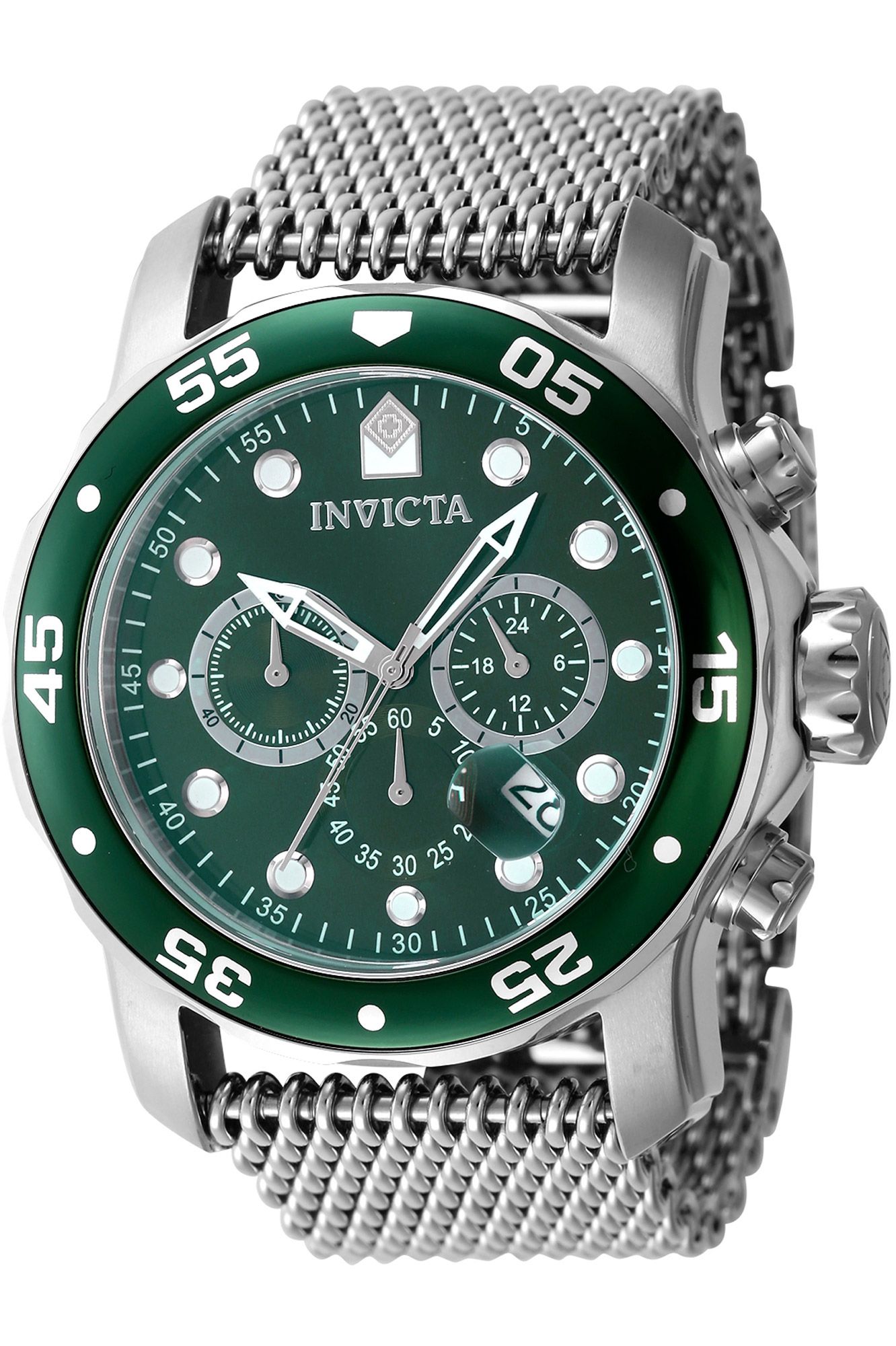 Ceas barbatesc Invicta Pro Diver, Quartz, cronograf, argintiu