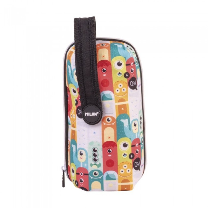 MILAN ALIENS моливник, оборудван, многоцветен, 22.5x11.5x11cm