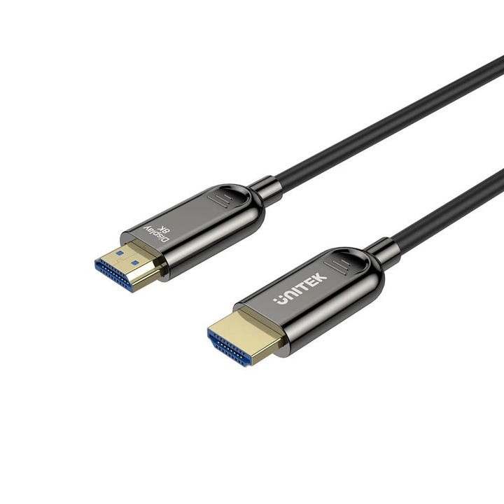 Cablu HDMI Unitek 2.1, 4K@144Hz, 8K@60Hz, ecranat, 20m, negru