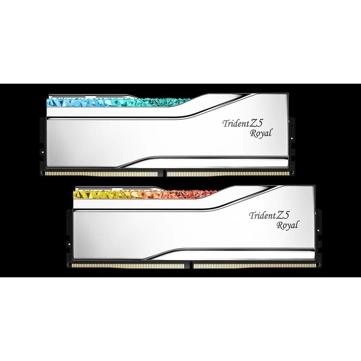 Memorie RAM G.Skill Trident Z5 Royal RGB, 32GB (2x16GB), 6400MHz, CL32, iluminare multicolor, 1.4V