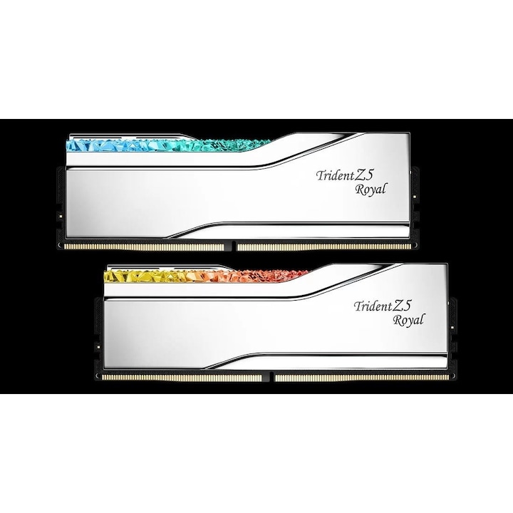 Memorie RAM G.Skill Trident Z5 Royal RGB, 32GB (2x16GB), 6400MHz, CL32, iluminare multicolor, 1.4V