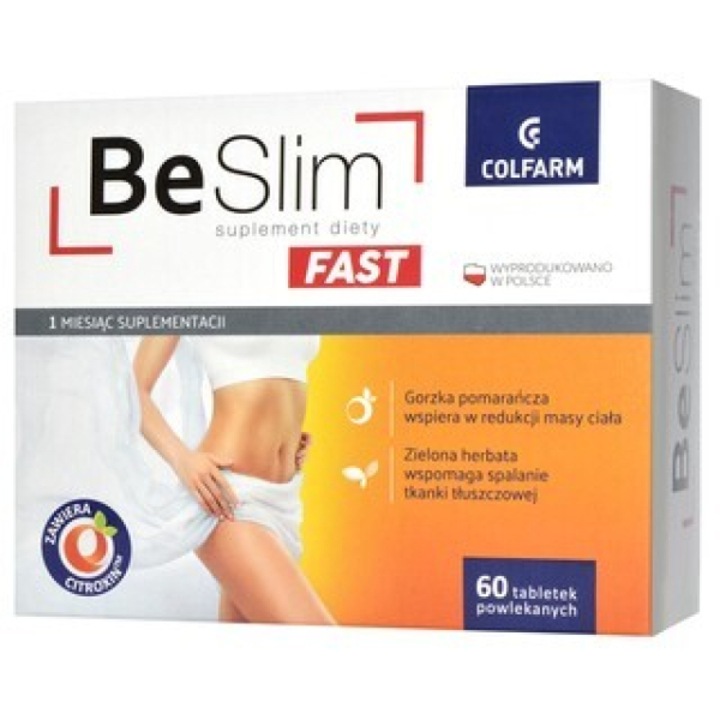 Supliment Alimentar Be Slim Fast, Extracte Vegetale, Control Greutate, 60 Tablete