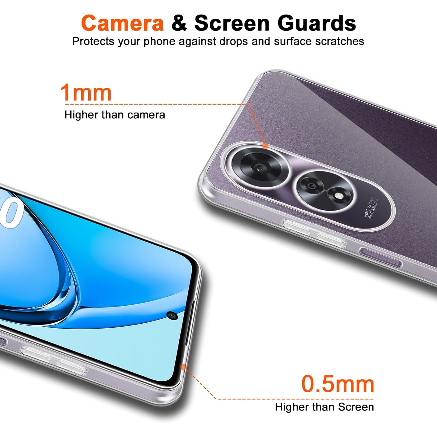 Husa pentru Oppo A60 Anti-Shock 1.5mm cu protectie lentile transparent