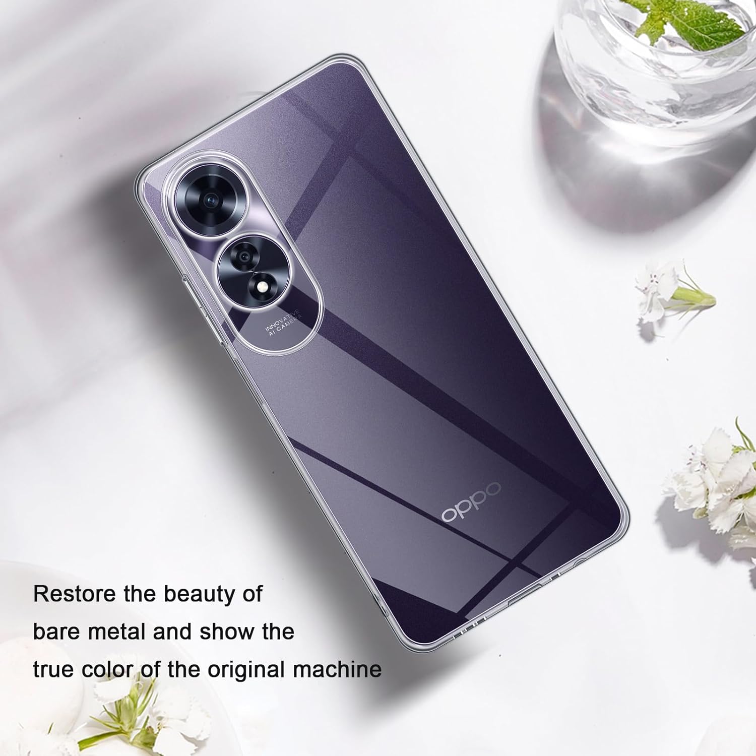 Husa pentru Oppo A60 Anti-Shock 1.5mm cu protectie lentile transparent